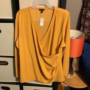 Talbots, Faux Wrap Top